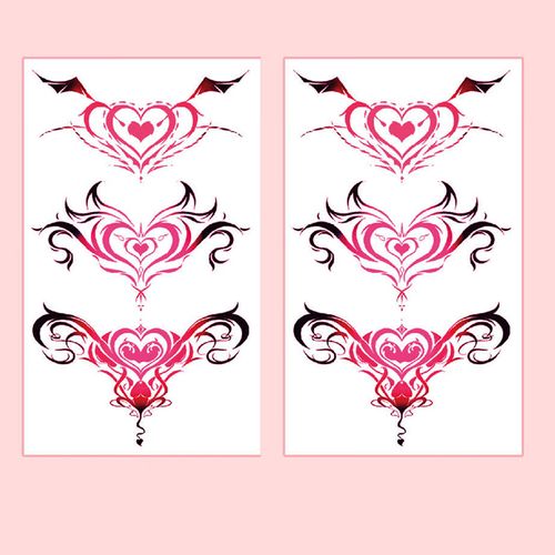 纹身贴魅魔印记半小腹夜光男女遮盖贴防水持久 黑桃a款收藏加购优先