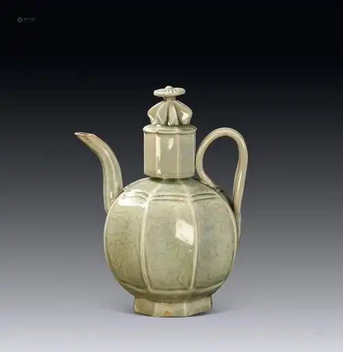 0327宋越窑刻花有盖执壶