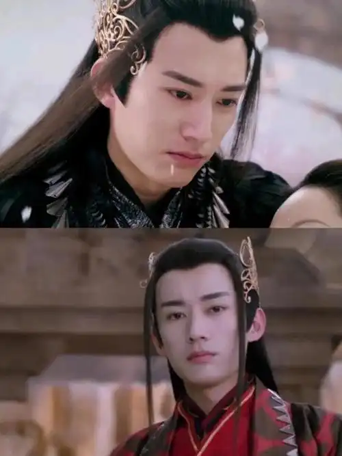 《天乩之白蛇传说》中饰演一母同胞的兄弟妖帝斩荒和天帝.