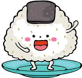 饭团8款卡通日本美食矢量图清新手绘日式料理美食装饰元素卡通寿司