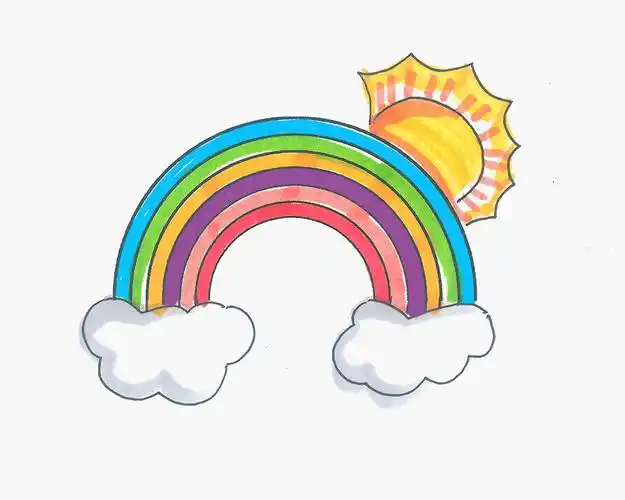 幼儿园小彩虹怎么画最简单