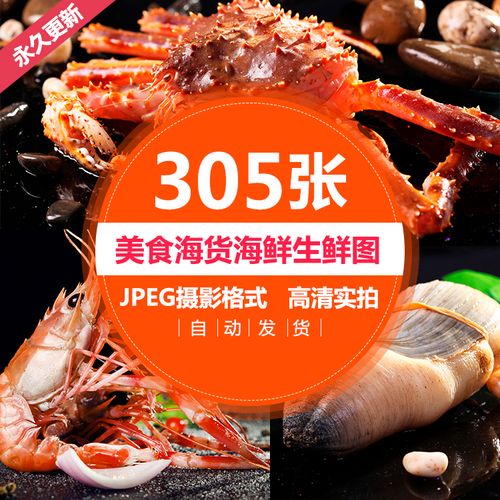 深海海鲜海货海鲜生鲜图片鱼虾螃蟹扇贝摄影实拍图海产市场宣传图