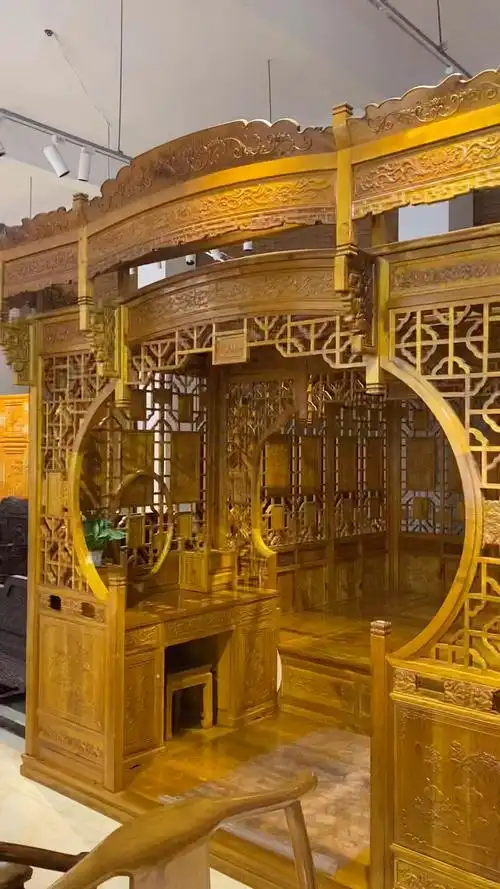 金丝楠木千工拔步床