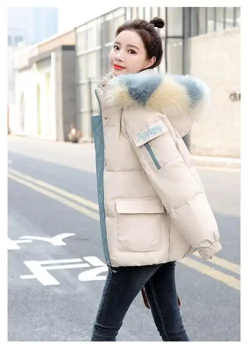 aemape新年战袍冬装棉服女2023年新款韩版时尚气质外套宽松棉衣小棉袄