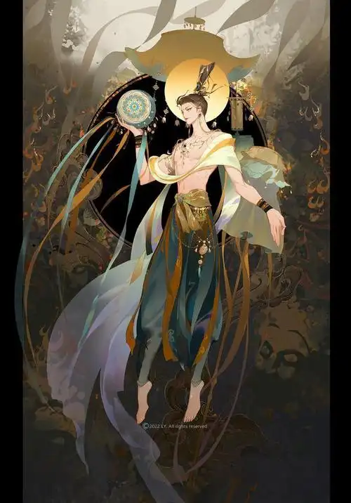 敦煌飞天男子系列