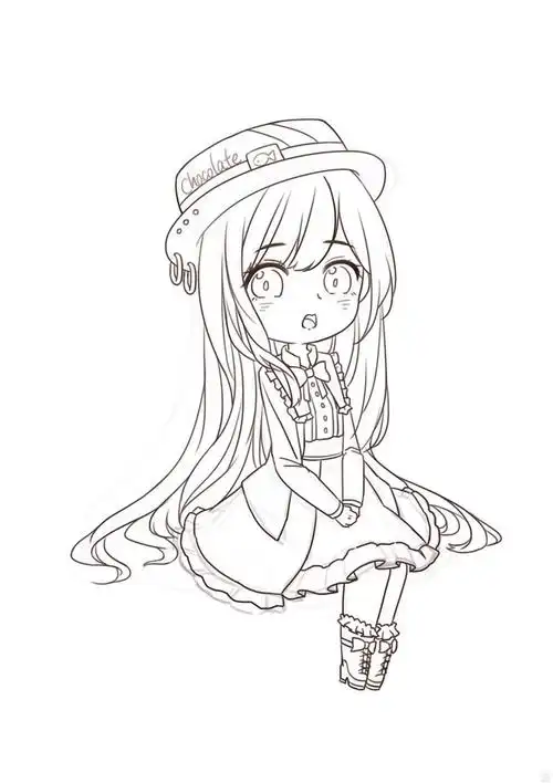 如图仅线稿10r/1q版小人,刚来半次元试试水,… - 半次元 - acg爱好者