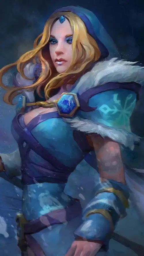 #dota2# 冰女 分辨率依次为1080p,750*133 - 视频馆家 - 伐木累