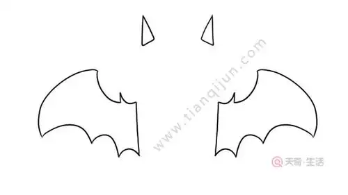 恶魔翅膀简笔画