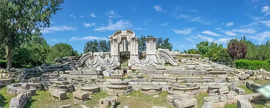 北京,圆明园,西洋楼,大水法,水法,遗址,全景