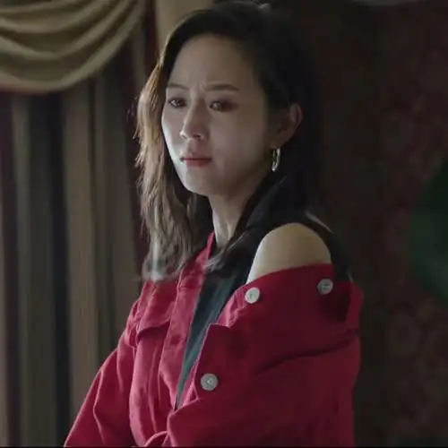 不说再见张钧甯欧可欣同款衣服夏季新款红色休闲短外套