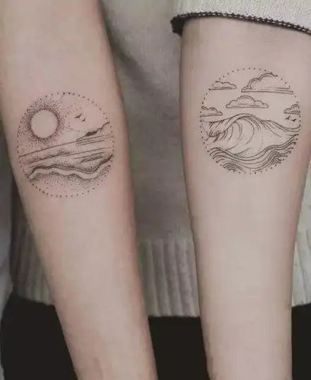 恋人之间成对的情侣纹身图案(3/18)