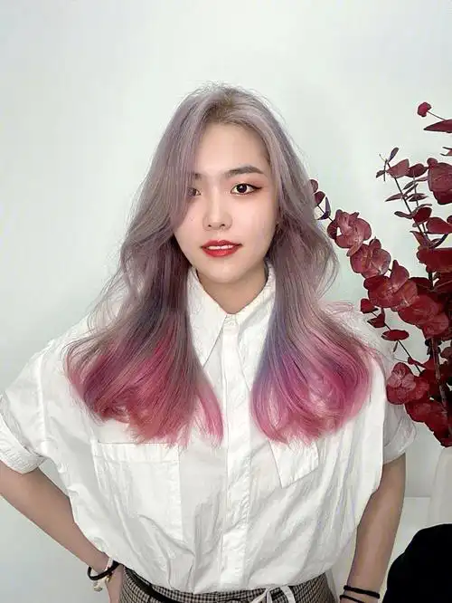 染的渐变紫新发色越看越香