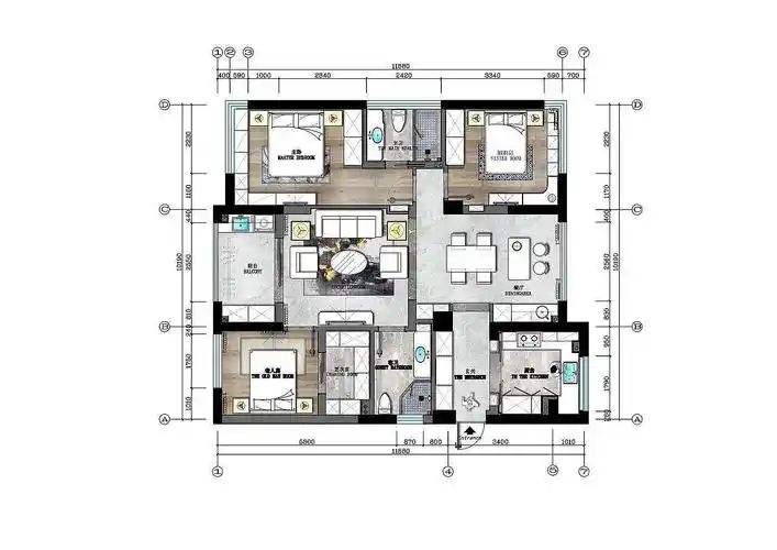 室内彩色平面图案例欣赏_设计屋素材网-站酷zcool