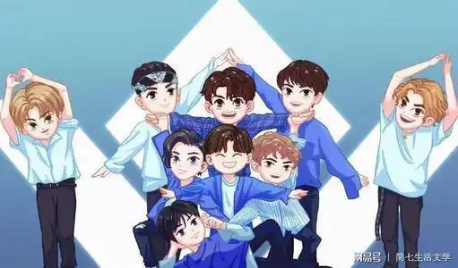 明星动漫简笔画百分九百分九方格简笔画百分九成员q版简笔画