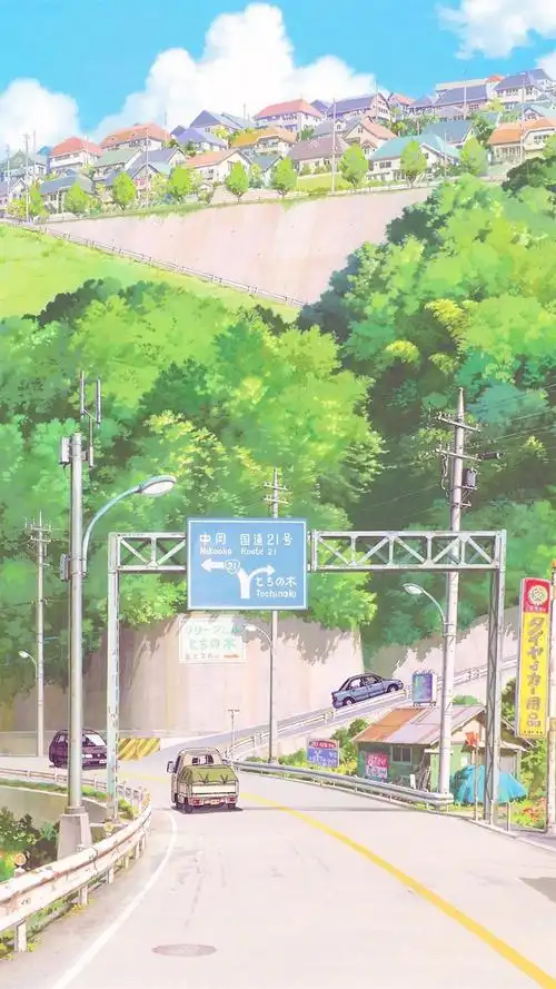 动漫,宫崎骏,马路,宫崎骏唯美动漫场景壁纸