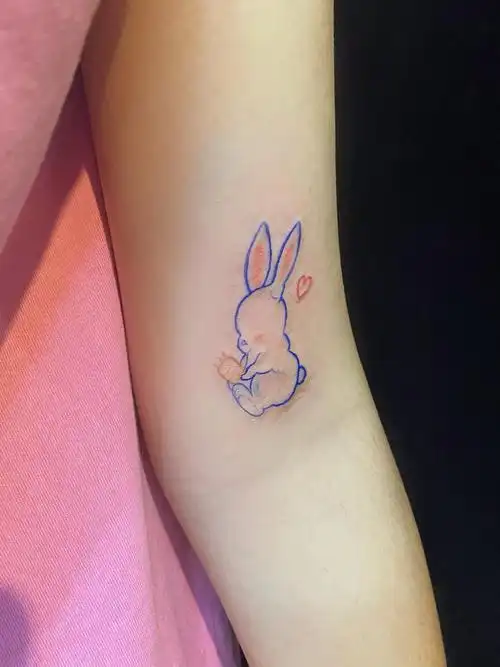 小兔子_纹身图案手稿图片_nicole的纹身作品集