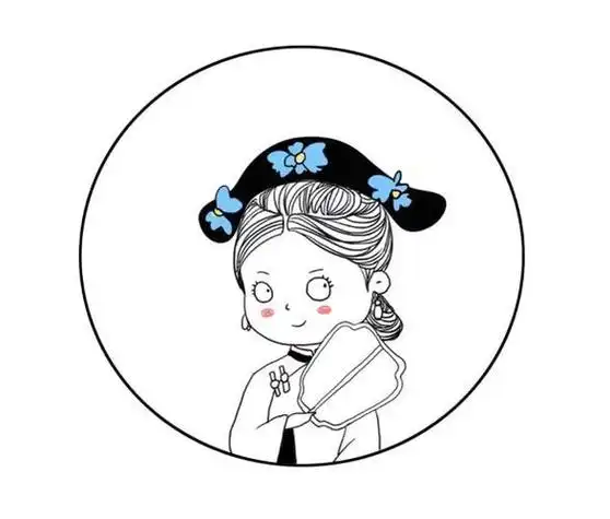 清朝格格简笔画超萌q版清朝宫廷人物简笔画图片素材一组可爱的超萌q版