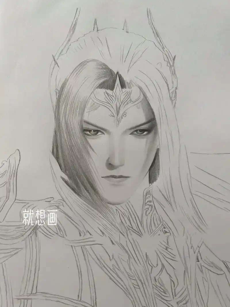 海神唐三绘画过程.期待双神之战#画画 #手绘 #唐三 - 抖音