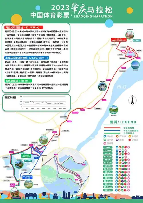 2023肇庆马拉松最全路线图&起终点地图_平面图_起点_全程