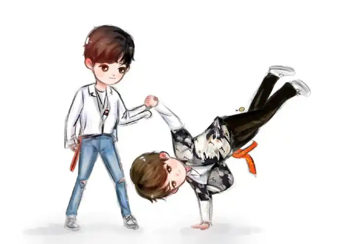 博君一肖超话手绘图王一博肖战