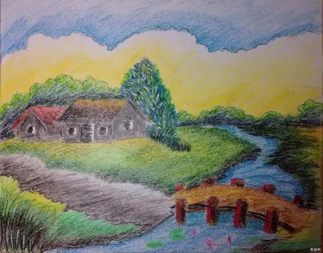 彩铅风景画