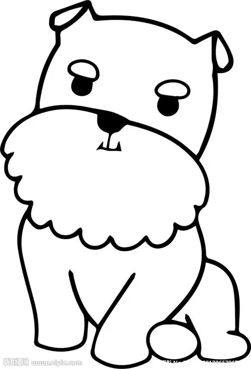狗线稿图片