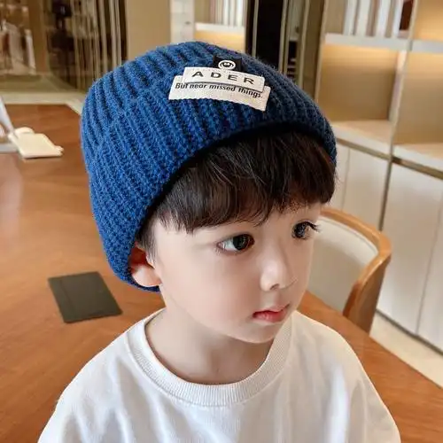 宝宝帽子可爱超萌秋冬儿童毛线帽婴儿帅气潮帽2021男童冬季针织帽