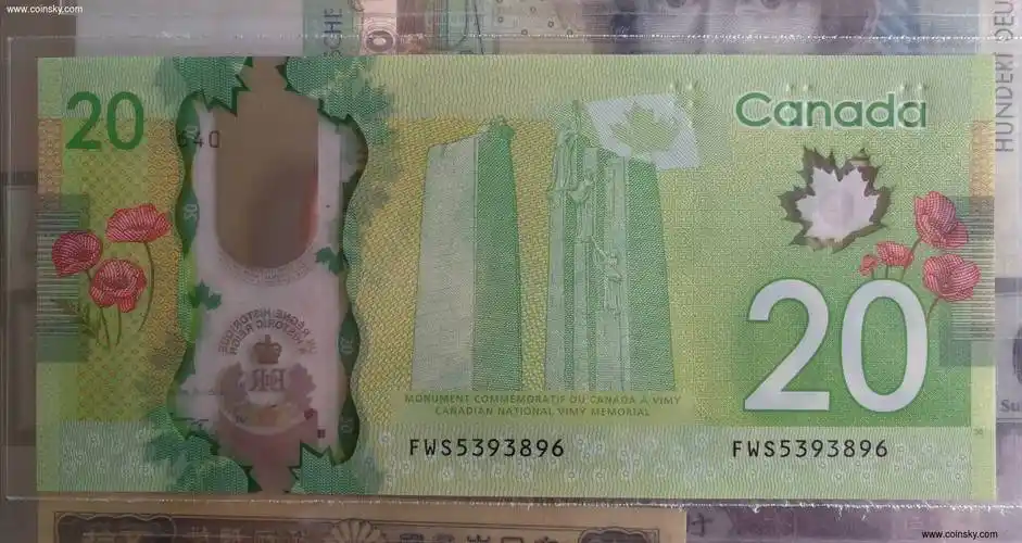 钱币天堂·交易区详情·全新绝品加拿大20元塑料钞