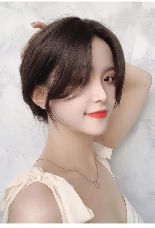 无痕全头假发网红法式无痕两侧中分假刘海模特款升级3d八字刘海深棕色