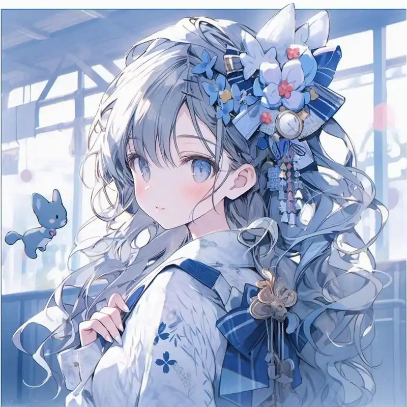 女生头像 | 蓝色系 11张             主页所有图片请勿二转,美工等