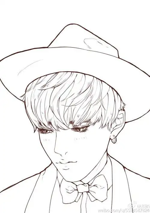 三年级英语吴亦凡简笔画