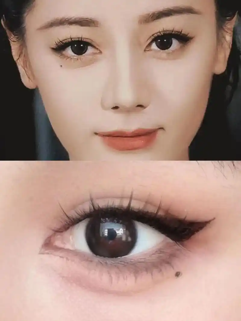 迪丽热巴仿妆|适合秋冬贵气慵懒感烤栗眼妆.像我这种小眼睛 没 - 抖音
