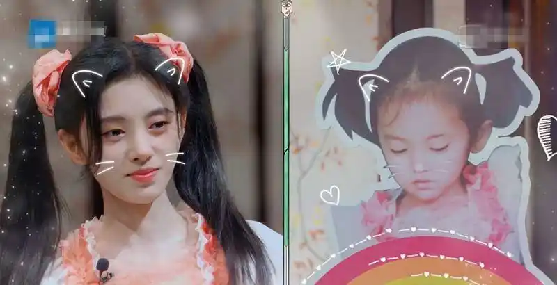 《青春》鞠婧祎童年照p图加滤镜,被杨迪无情揭穿!_节目_因为_小时候