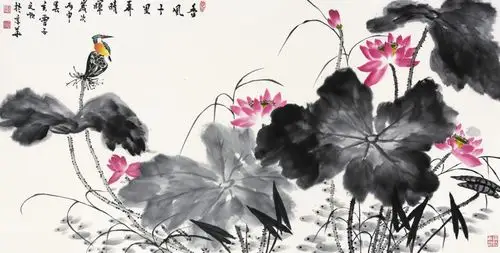 画家刘文顺国画作品—荷花篇