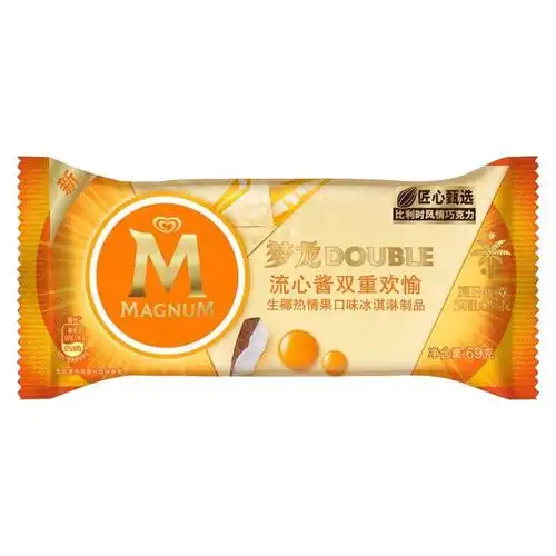 梦龙流心酱白巧克力生椰热情果69g支21支箱