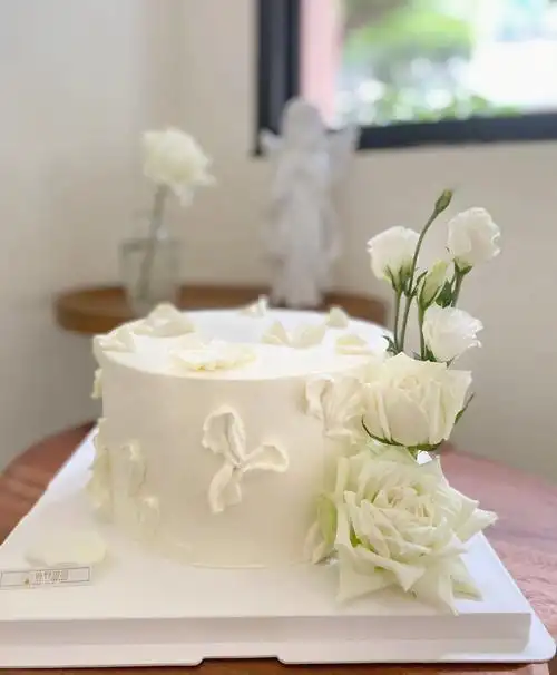 白色桔梗花蛋糕合集30岁生日文案