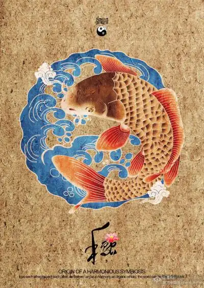 太极图表达了它阴阳轮回.相辅相成是万物变化的根源.