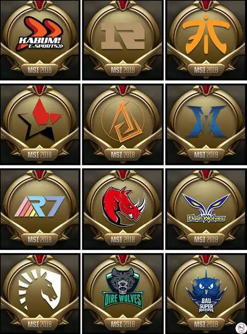 今天pbe上架了一些新的2018年战队msi召唤师头像图标.