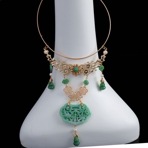 古风项链汉服配饰复古璎珞项圈明制原创旗袍项链