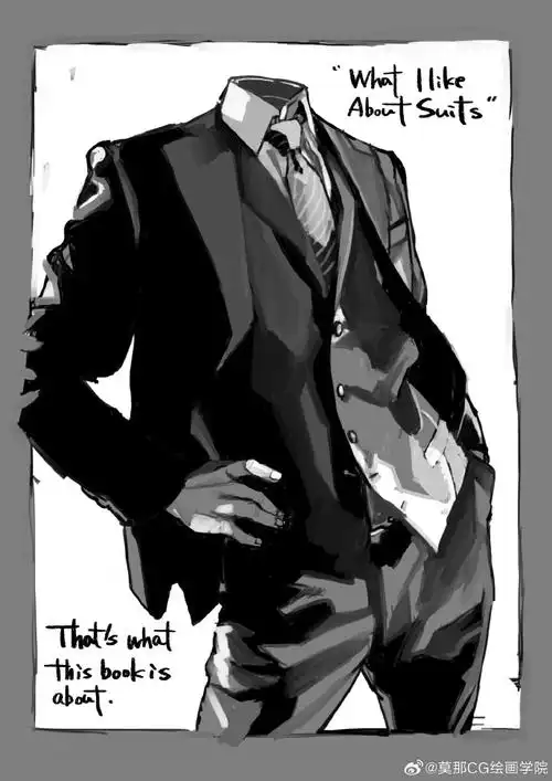 绘画超话#绘画素材##绘画参考#西装褶皱参考