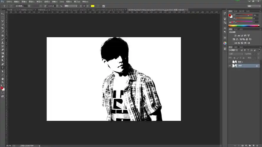 想问一下,周杰伦这个照片是用ps怎么做出来的?