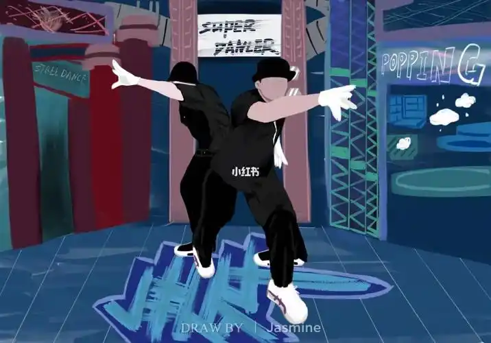 popping张艺兴跳得好有质感原创插画06