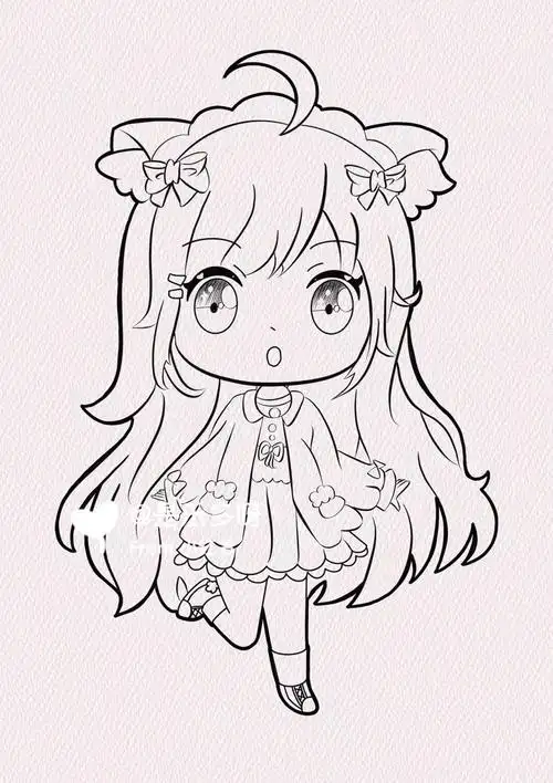 可可爱爱~#q版  #动漫分享  #超可爱  #动漫人物  #动漫素材  附线稿