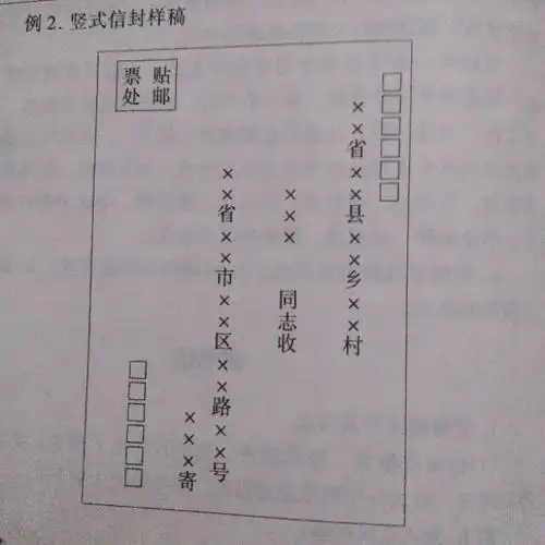 信封格式图(信封正面图片)