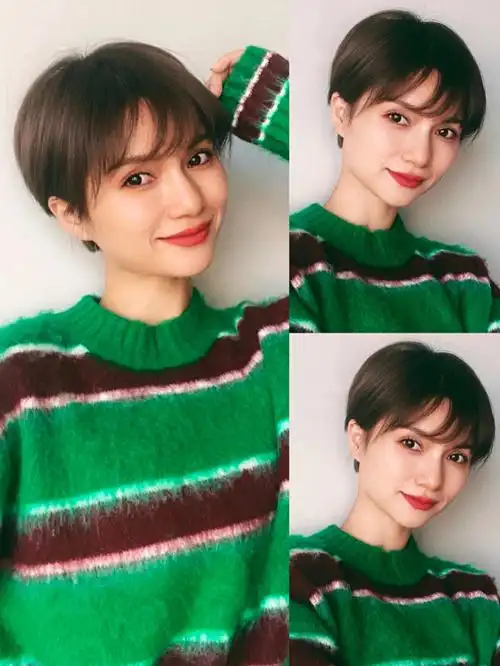剪了韩式超短发也太可爱了吧08美到犯规