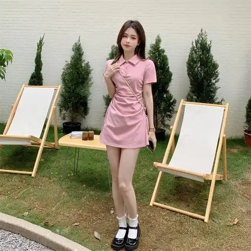一米五矮个子微胖女生穿搭女孩夏天显瘦裙子145小甜美收腰连衣裙搭配