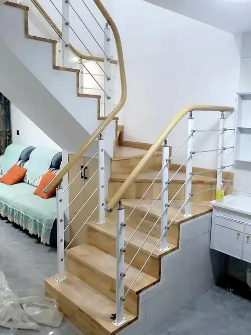 楼梯扶手护栏家用loft室内阁楼围栏阳台平台立柱pvc简约现代栏杆