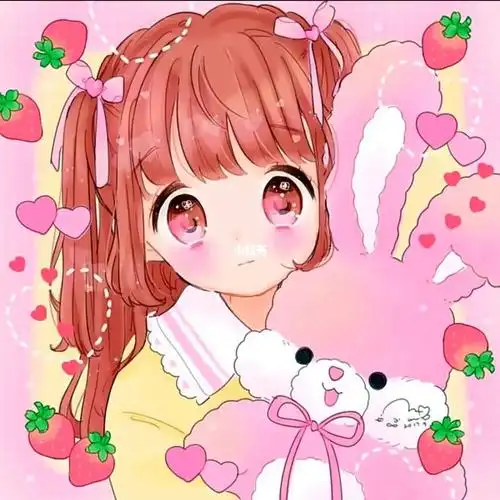 甜美可爱女生卡通漫画儿童画马克笔画动漫