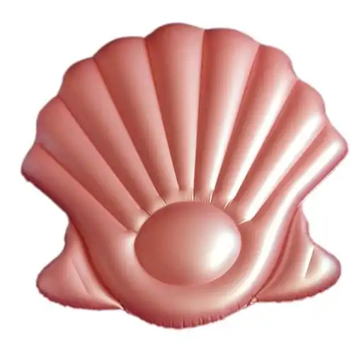 厂家订做玫瑰金贝壳浮排粉色扇形贝壳浮床扇贝珍珠水床现货批发