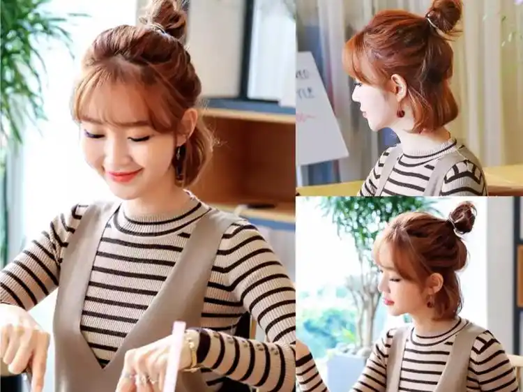 2018年很流行的"短发扎马尾"发型,减龄又好看!